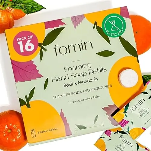 Fomin Foaming Hand Soap Tablets in Basil Mandarin scent packaging