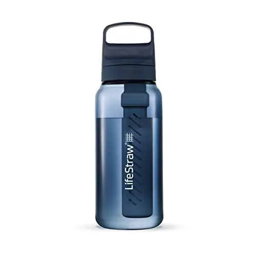 LifeStraw Go Series 1L filtered water bottle in Aegean Sea color