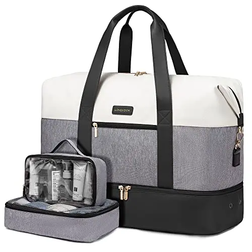 LOVEVOOK Large Travel Duffel with included packing cubes