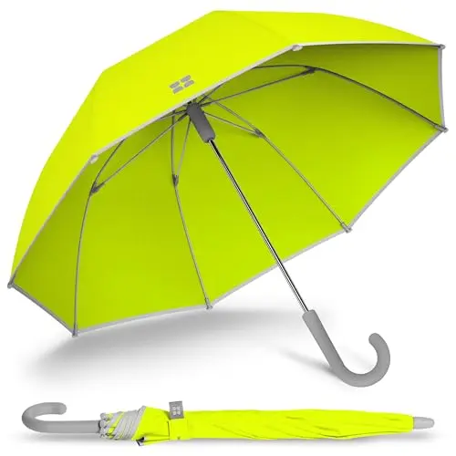 Weatherman Kids Umbrella with neon yellow color and soft edges