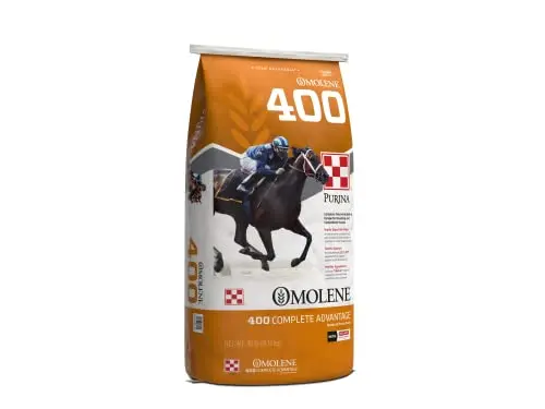Purina Omolene #400 Complete Advantage Horse Feed bag