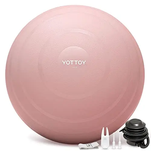 YOTTOY Pink Pregnancy Yoga Ball with honeycomb anti-burst design