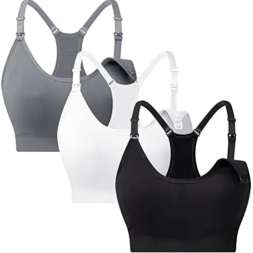Suekaphin 3-pack low-impact nursing sports bras