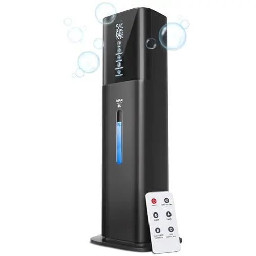 let'me large black humidifier with 360-degree nozzle