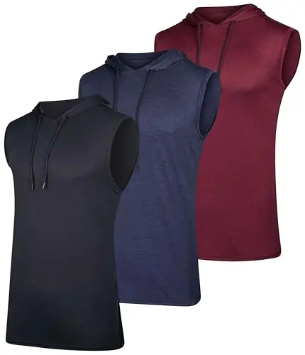 Real Essentials men's sleeveless hoodie tank top