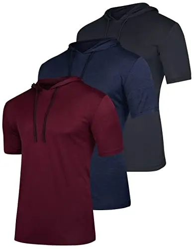 Real Essentials men's dry fit short sleeve hoodie