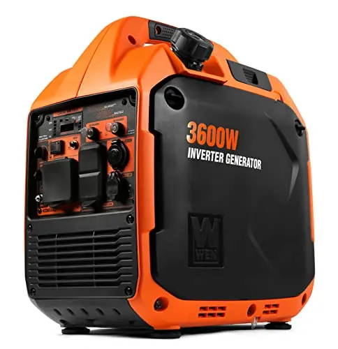 WEN compact black inverter generator, lightweight and portable