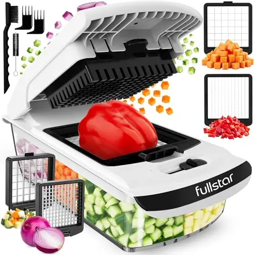 Fullstar Original Pro Chopper white vegetable dicer with container