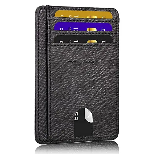 TOURSUIT minimalist slim front pocket RFID blocking credit card wallet