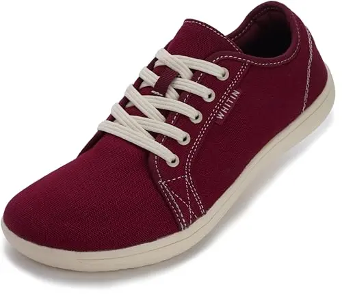 WHITIN women's canvas minimalist sneakers with a wide toe box