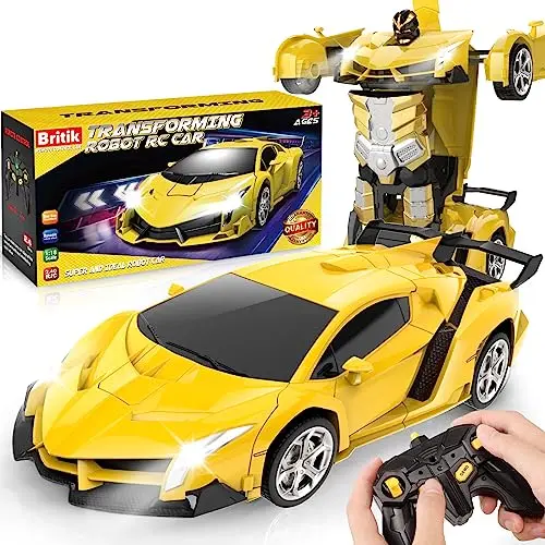 Britik transforming remote control car that changes from a vehicle to a robot