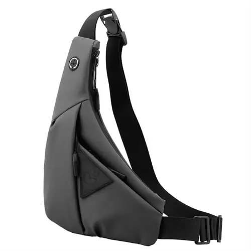 Ultra-thin Small Sling Shoulder Bag in a travel context