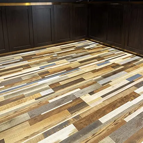 FLOREXP multi-color wood grain self-adhesive vinyl plank flooring