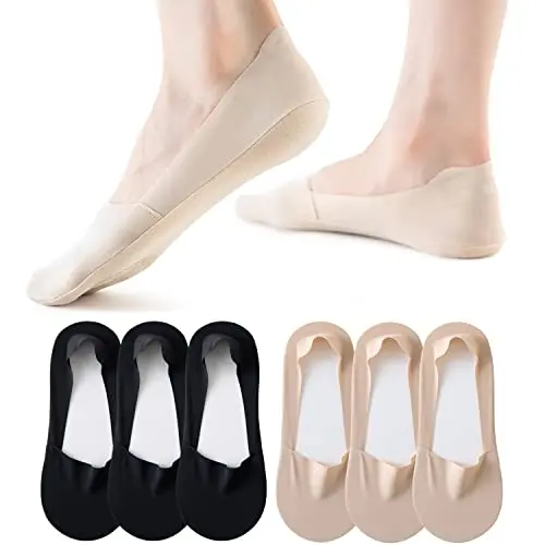 VFM No Show Socks in black and nude colors, showing low-cut design