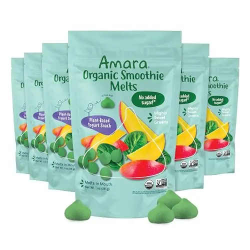 Amara Smoothie Melts in resealable bags, made with fruits and vegetables