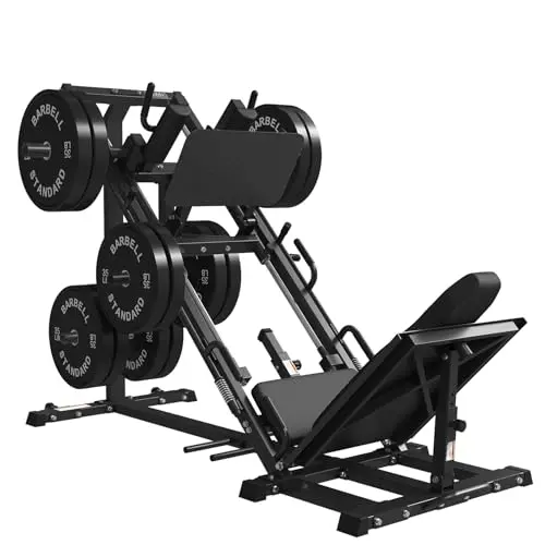 GMWD Leg Press Hack Squat Machine with weight plates