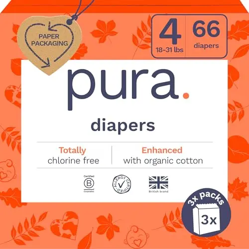 Pura Size 4 Eco-Friendly Diapers pack