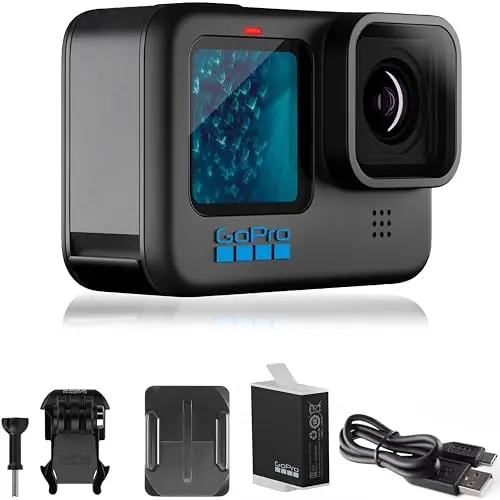 GoPro HERO11 Black action camera with mounting buckle
