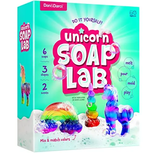 Dan&Darci Unicorn Soap Making Kit for kids, a DIY STEM craft activity