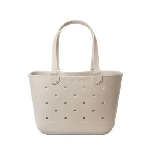Simple Modern Large Waterproof EVA Beach Tote in Almond Birch color