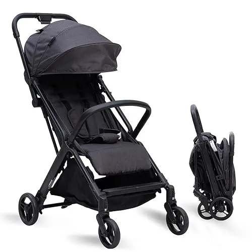 COOL KIDS black travel stroller compact enough for airplane overhead bins