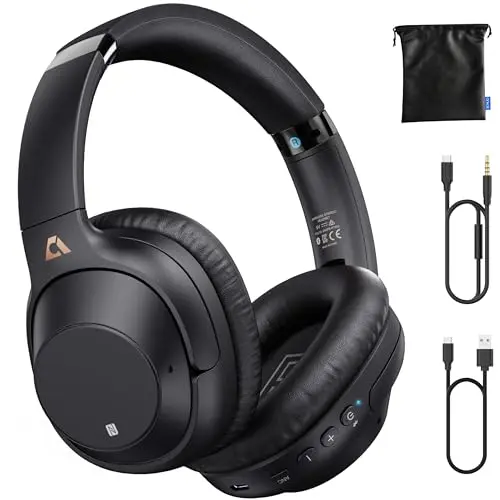 Lavales E500Pro Bluetooth 5.2 Hybrid Active Noise Cancelling Headphones