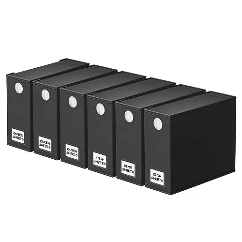 SpaceAid 6 Pack Black Bed Sheet Organizer