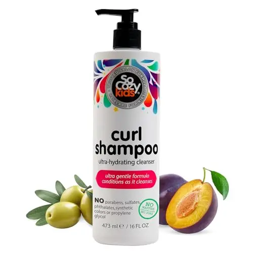 SoCozy Curl Shampoo for Kids bottle with pump