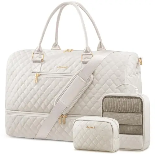 LOVEVOOK 3-piece duffle bag set including a storage bag and toiletry bag