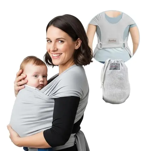 Cherub Cheeks Baby Carrier Wrap in Light Gray