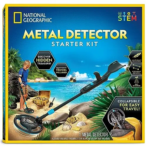 National Geographic kids metal detector with waterproof coil and trowel