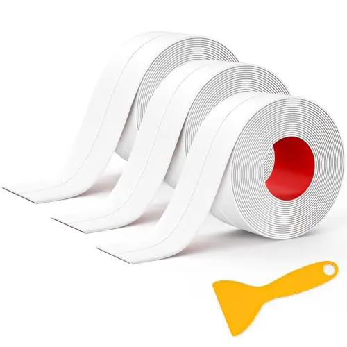 Mokani self-adhesive caulk tape rolls with sealing tool