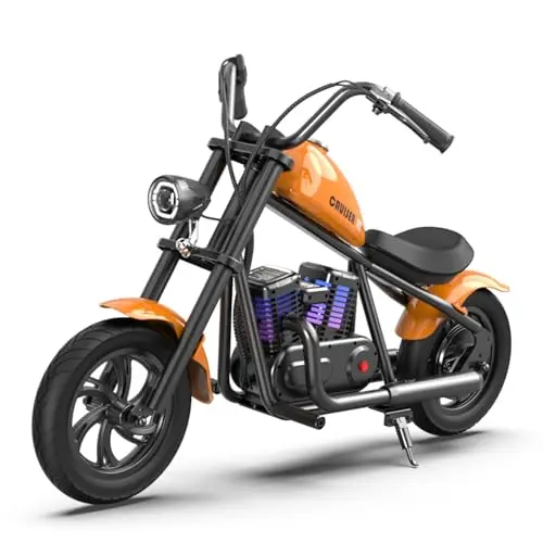 HYPER GOGO Cruiser 12 Plus kids electric motorbike in dark orange