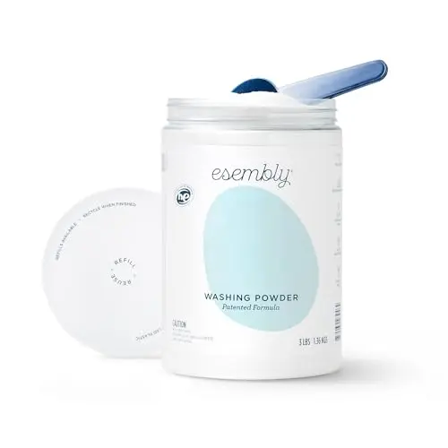 Esembly Laundry Washing Powder in refillable canister with scoop