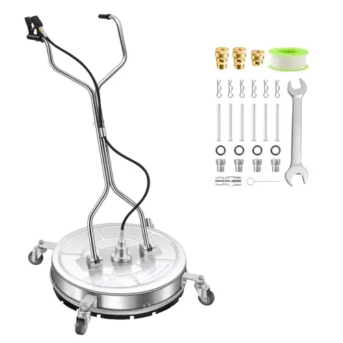 LidoDola 24-inch dual handle pressure washer surface cleaner with 4 wheels