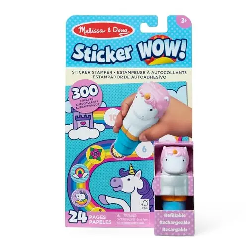 Melissa & Doug Unicorn sticker activity pad with stamping tool