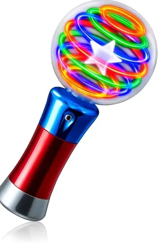 Playbees light up spinning toy wand with colorful LED globe