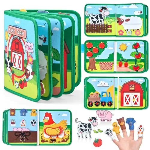 JoyCat farm-themed busy book for toddlers