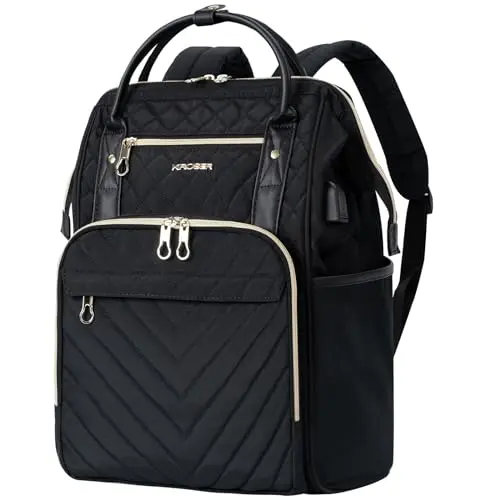 KROSER quilted laptop backpack in a professional style
