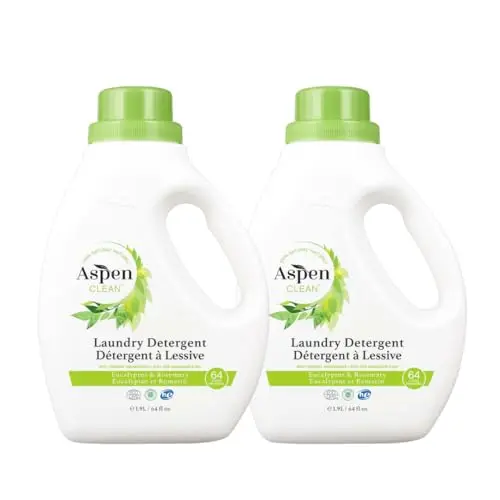 AspenClean Natural Laundry Detergent Eucalyptus & Rosemary bottle