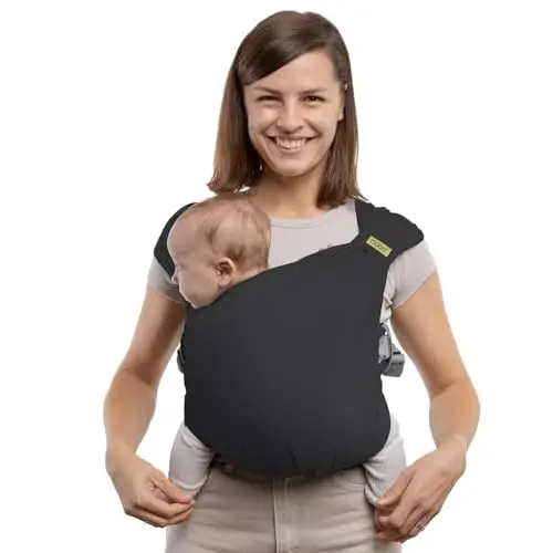 Boba Bliss Pre-Wrapped Baby Carrier in Charcoal