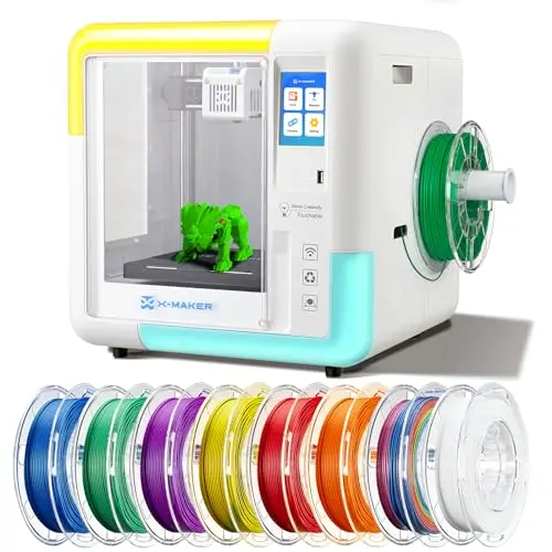 White AOSEED X-Maker enclosed 3D printer with filament set