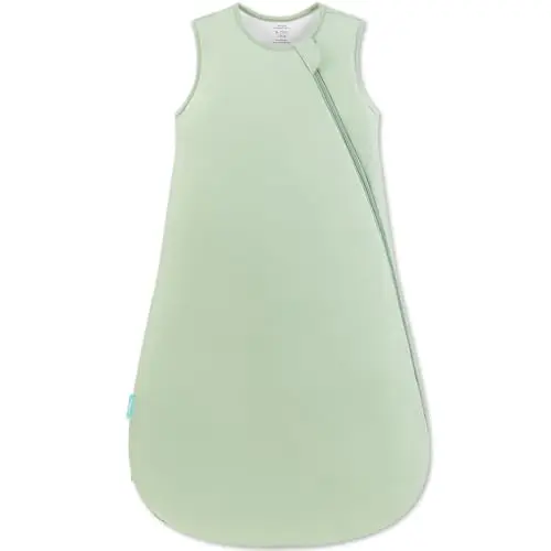 PurComfy Quilted Supersoft Sleep Sack 2.5 TOG in Sage color for babies 0-3 months