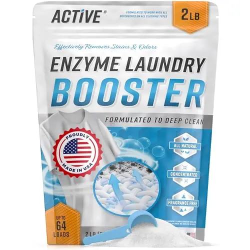 ACTIVE Enzyme Laundry Booster powder in a stand-up pouch