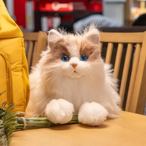 Chongker Weighted Plush Cat stuffed animal with lifelike features and soft fur