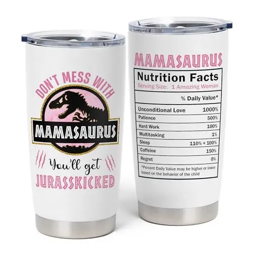 ARINIM colorful stainless steel tumbler with a humorous 'Best Mom' design