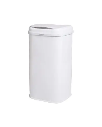Ubbi Adult stainless steel diaper pail in white