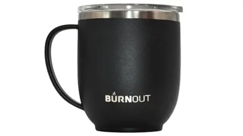 BurnOut Temperature Regulating Home & Office Mug in black, 12 ounces