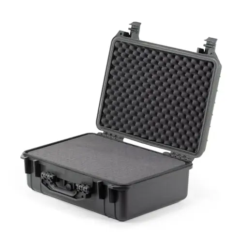 GT Tools black waterproof hard protective case with foam interior