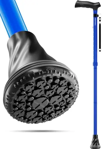 HONEYBULL folding cane with air cushion bumper base tip